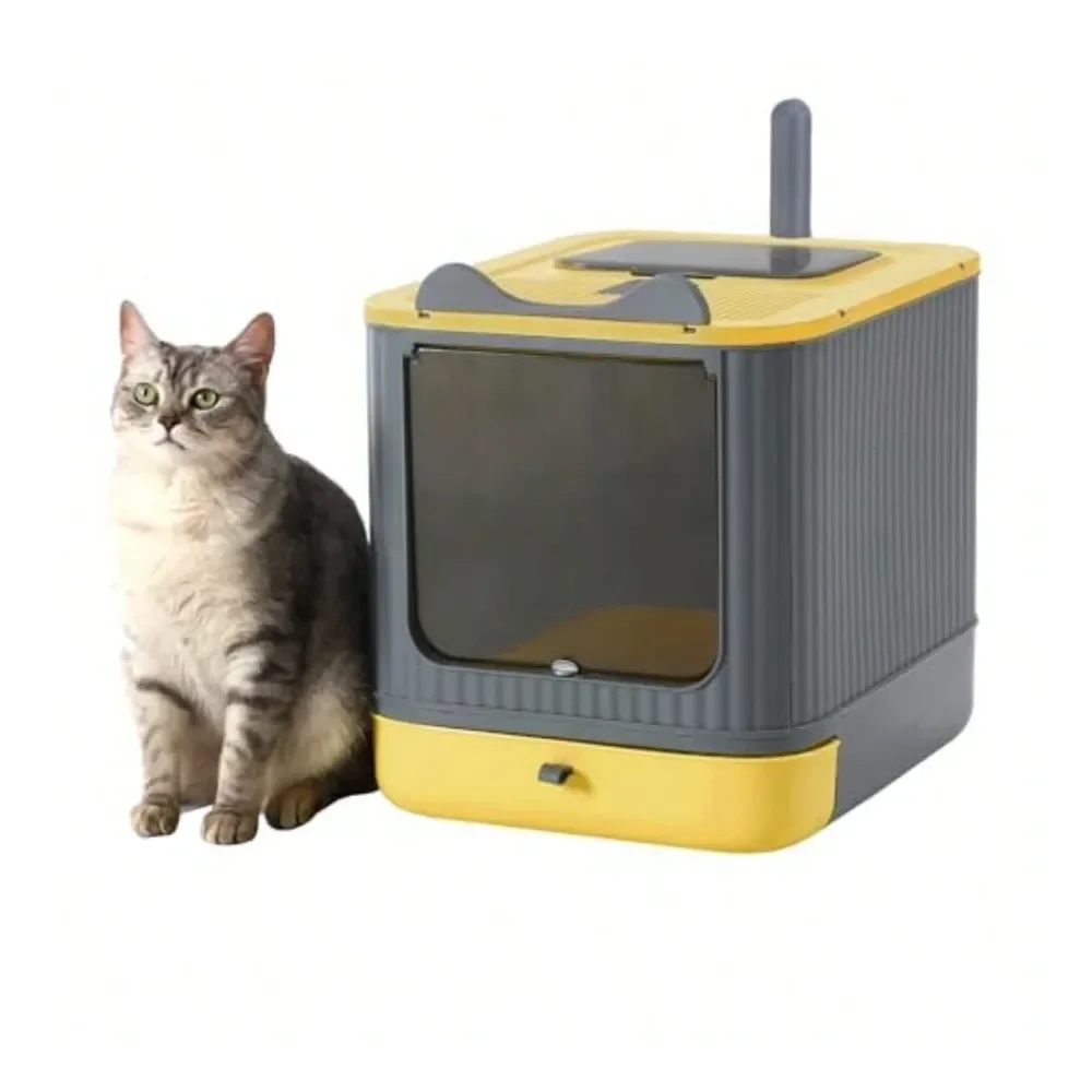 

Cat Litter Box Litter Box Cat AccessoriesCat Litter Box Fully Enclosed Litter Box With Lid Covered Kitty Kitten Litter Boxes Enc