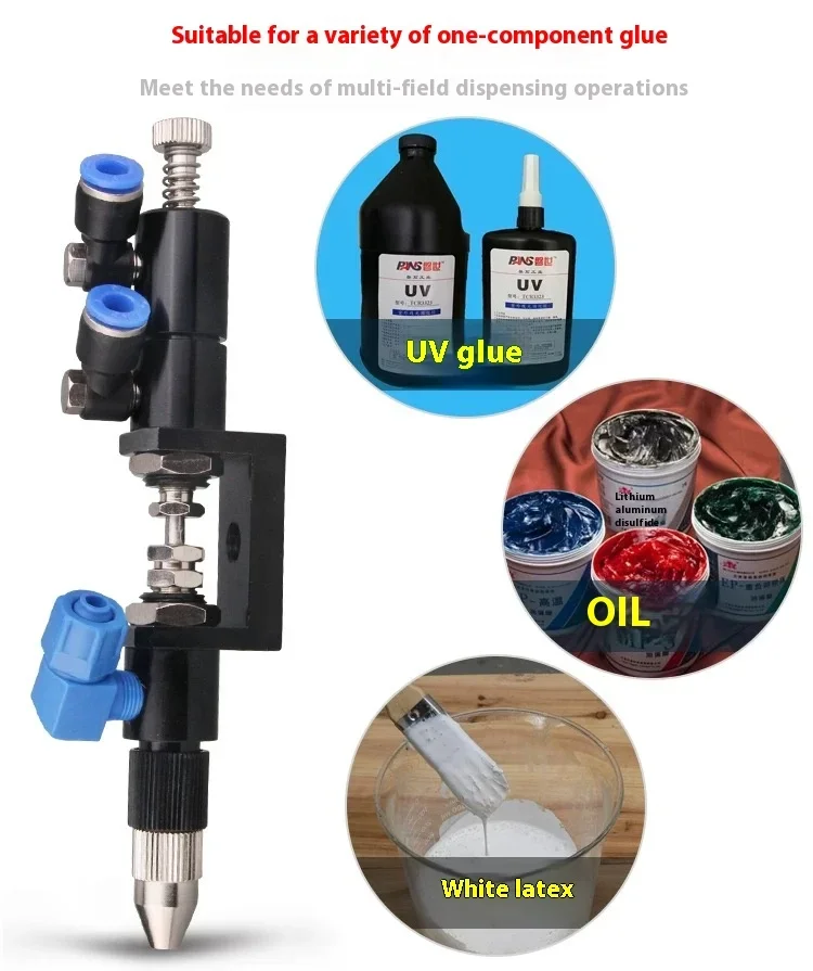

High Precision Thimble Dispensing Valve Anti-drip Adjustable Single Liquid Return Valve Glue Pneumatic Dispensing Tool MY-S221