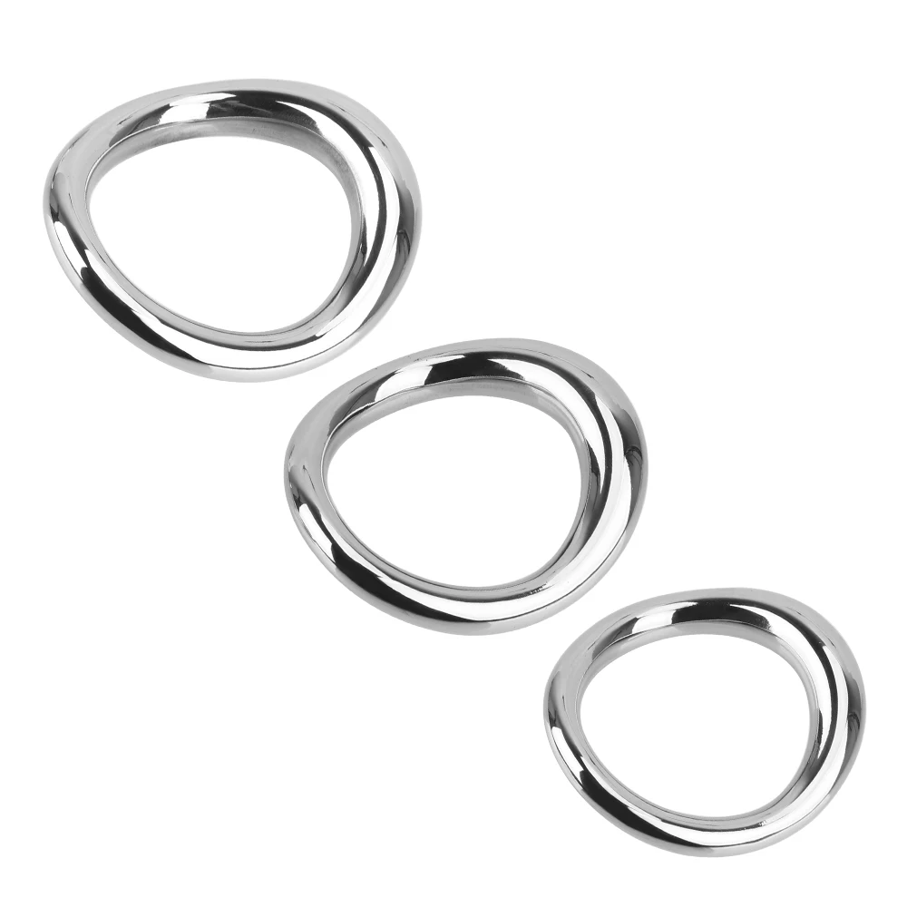 Sex Toys for Men Delay Ejaculation Metal Scrotum Stretcher Erotic Penis Bondage Lock Cock Ring Stainless Steel