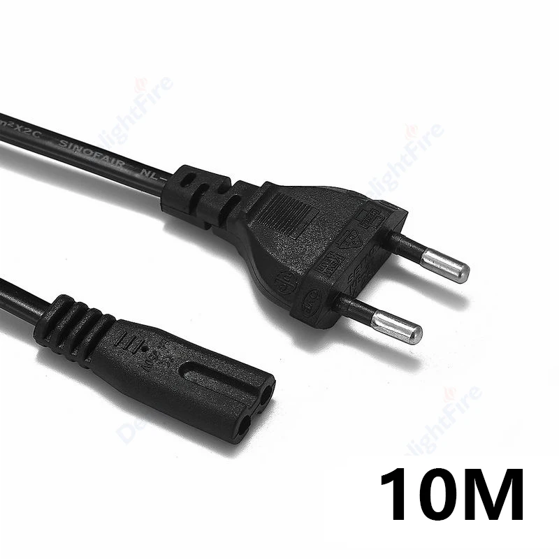 DelightFire 0,3–10 m EU-Verlängerungskabel C7 Stromkabel Abbildung 8 Eurostecker AC-Kabel für Samsung LG Sony TV Samsung Monitor Netzteil PS2 3 3