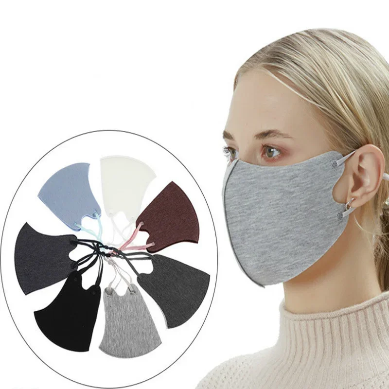 8PCS Cotton Masks New Self-heating Cotton Masks In Autumn and Winter Black Adult Dustproof Thick Warm Masks