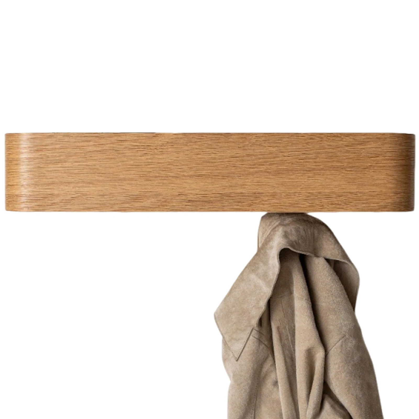 Wood Key Holder Modern Simplicity Wall-mounted Coat Rack With Invisible Hook Hand Polished Wooden Wall Mount Keys Racks