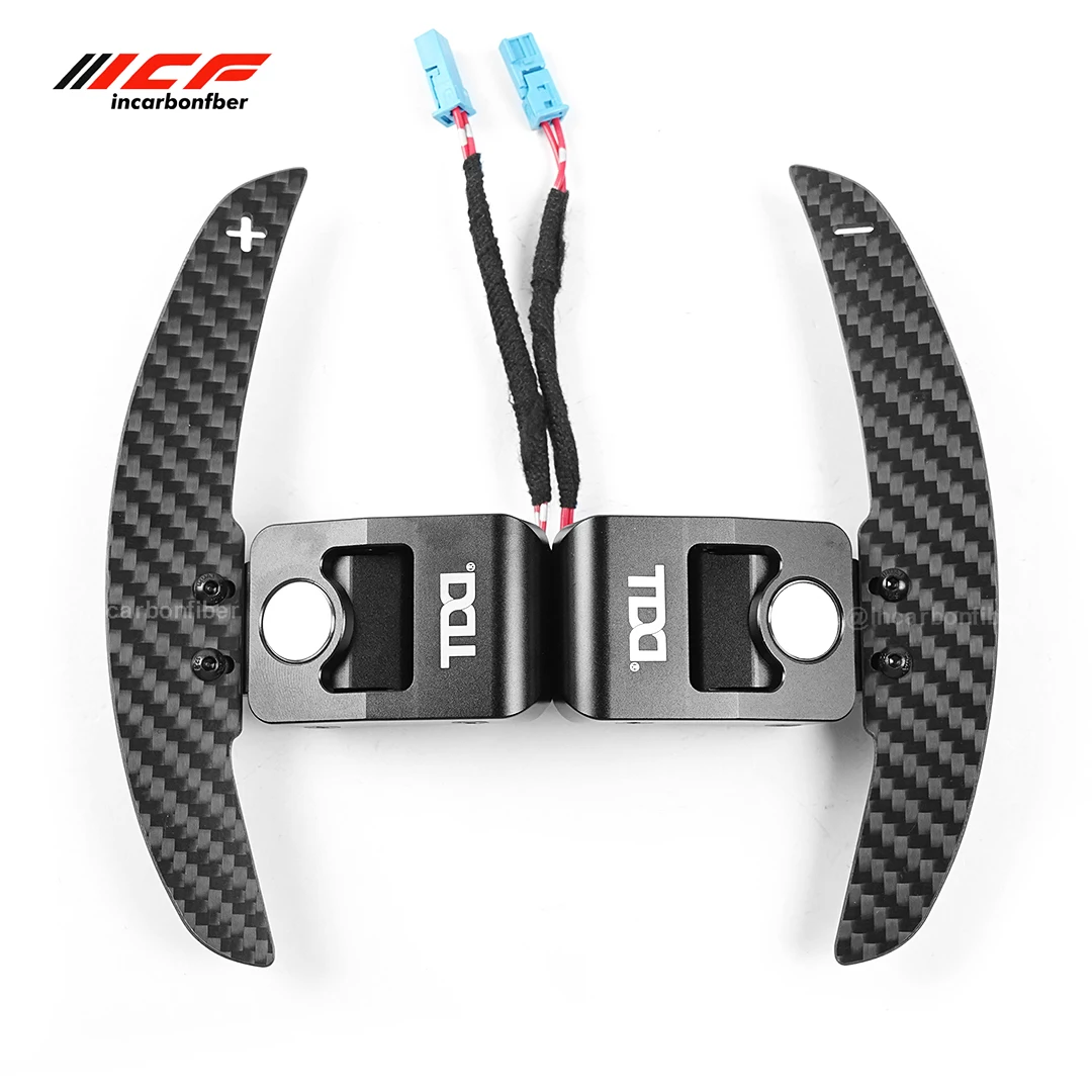 ICF لامعة ألياف الكربون المغناطيسي مجداف شيفتر لسيارات BMW 1-4 سلسلة g20 g30 g80 f20 f21 f30 f22 f80 عجلة القيادة التحول مجداف