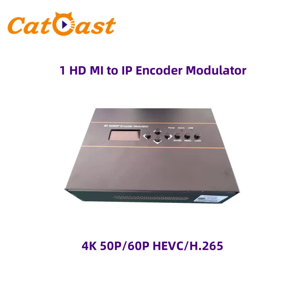 1 HD MI to RF 4K 50/60P H.265/H.264 Encoder Modulator Digital TV Headend DTV System