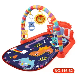 0-36M Baby Fitness Stand Baby Music Sports Pad Crawling Blanket Pedal Piano Game Baby Foot Piano Newborn Toy Excluding batteries