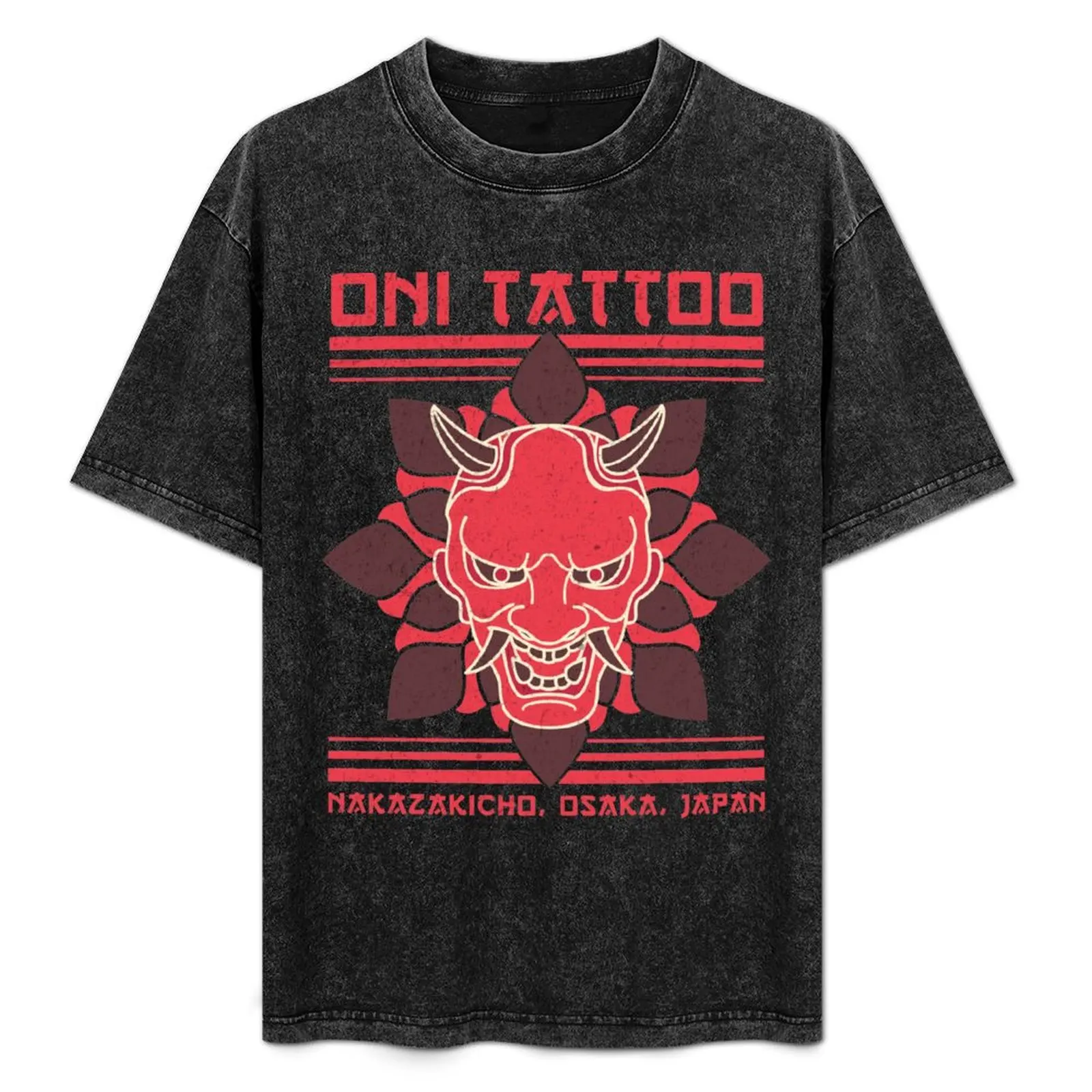 Oni Tattoo Studio Osaka, Japanese Devil, Old School Tattoo Design T-Shirt graphic t shirt vintage designer shirts t shirt men