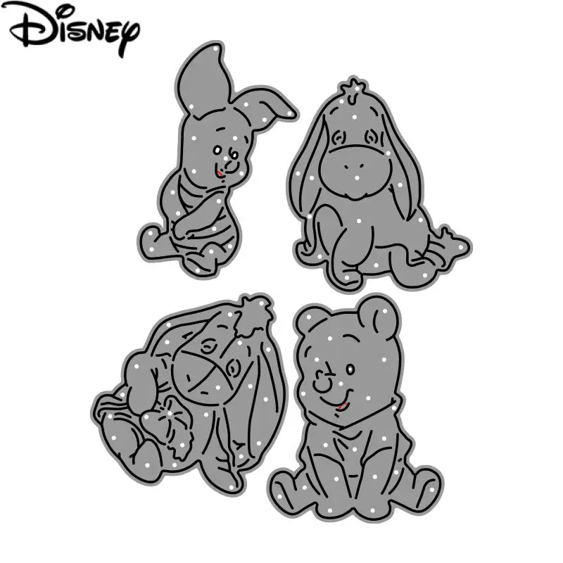 Winnie The Pooh Baby Eeyore Metal Cutting Dies Disney Movie Character Piglet Die Cuts Mold Decoration Scrapbook Craft Mould