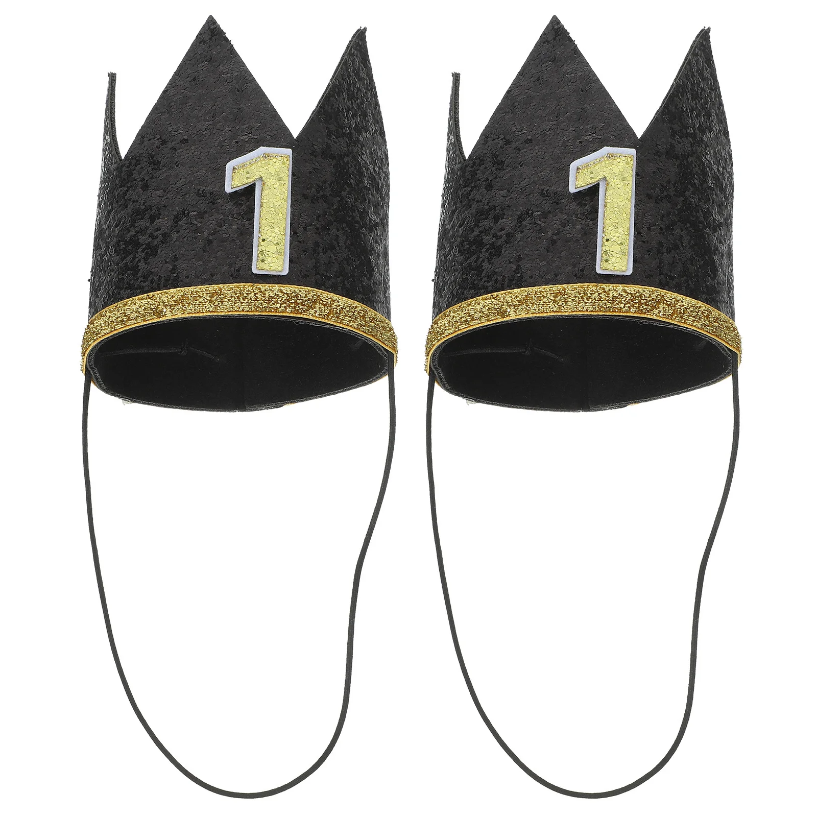 

2Pcs Baby 1St Birthday Crown Headband Party Hat Kids Birthday Party Decoration Comfortable Elastic Fit 1St Crown Headwear