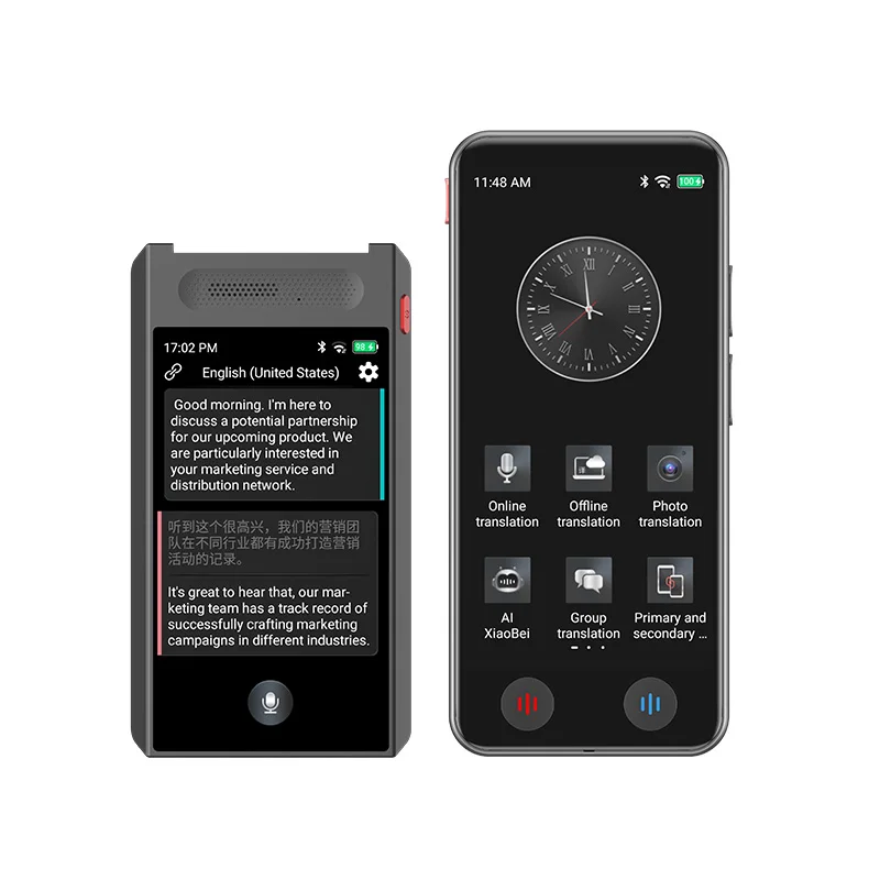 VORMOR A100 Latest Instant Voice Translator Smart Dual Screen AI Translator Online 150 Languages Translation Device