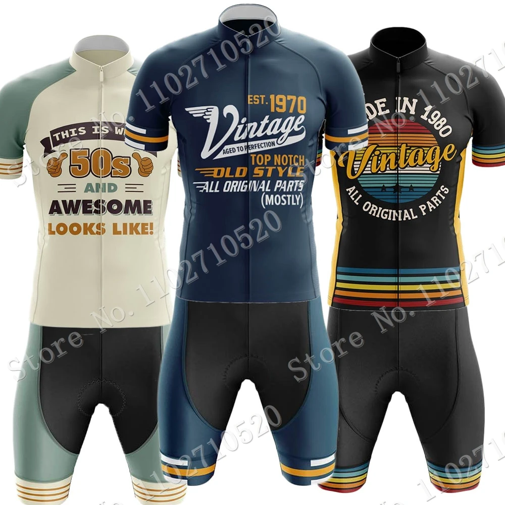 2024 Cycling Jersey Custom Year Vintage Set Retro Mens Summer Bicycle Clothing Shirts Suit Bicycle Bib Shorts MTB Ropa Maillot