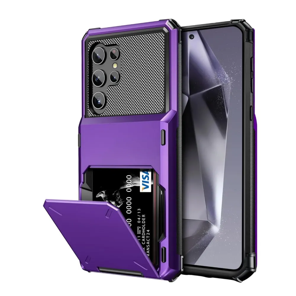 

Wallet 5-Card Slot Credit Case For Samsung Galaxy S24 Ultra S23+ S22 Funda Card Holder Cover For Galaxy S24 Plus S23FE S22 ultra