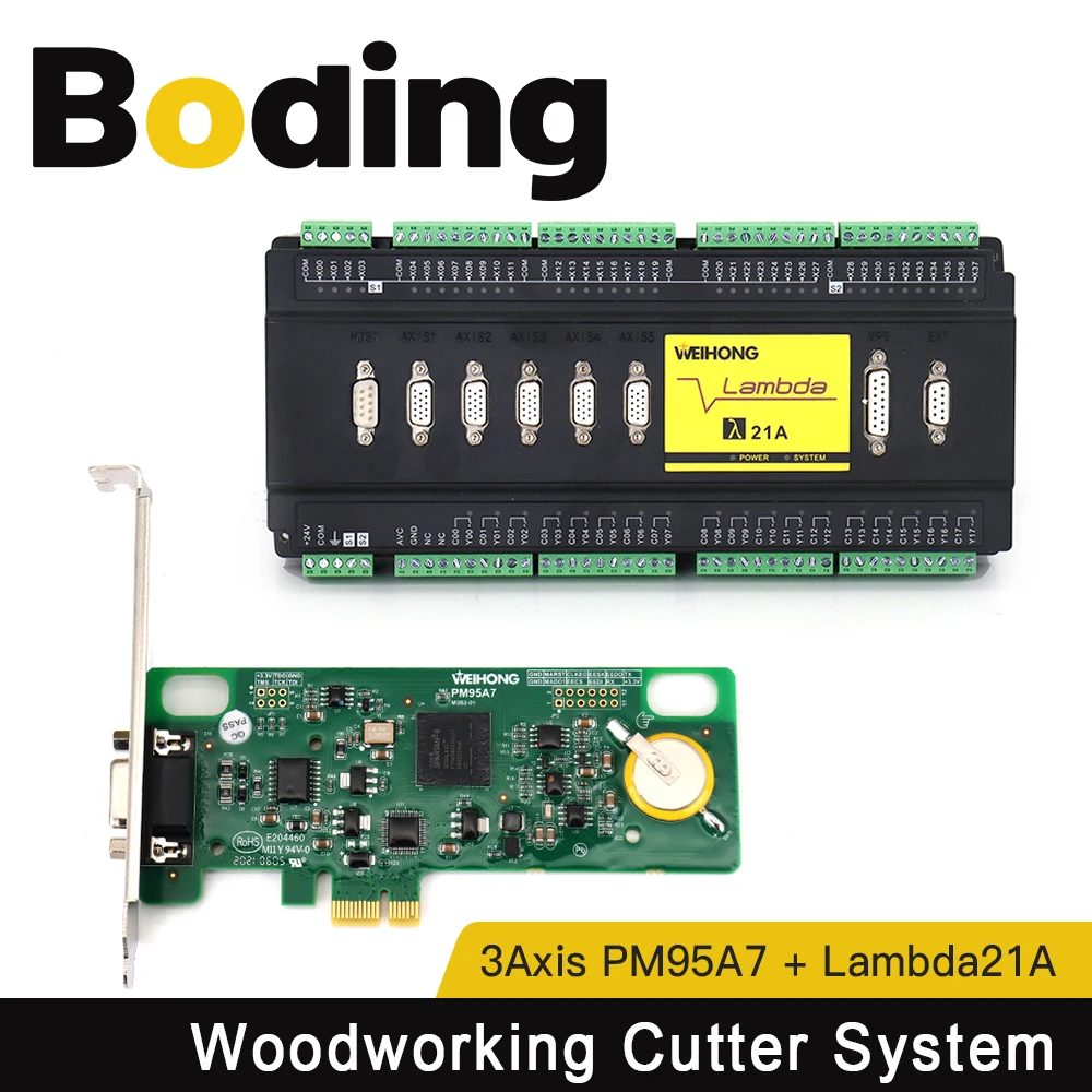 BODING WeiHong 3Axis Lambda21A+PM95A7 CNC Woodworking Engraving Control System for CNC Woodworking Emgraver Machine