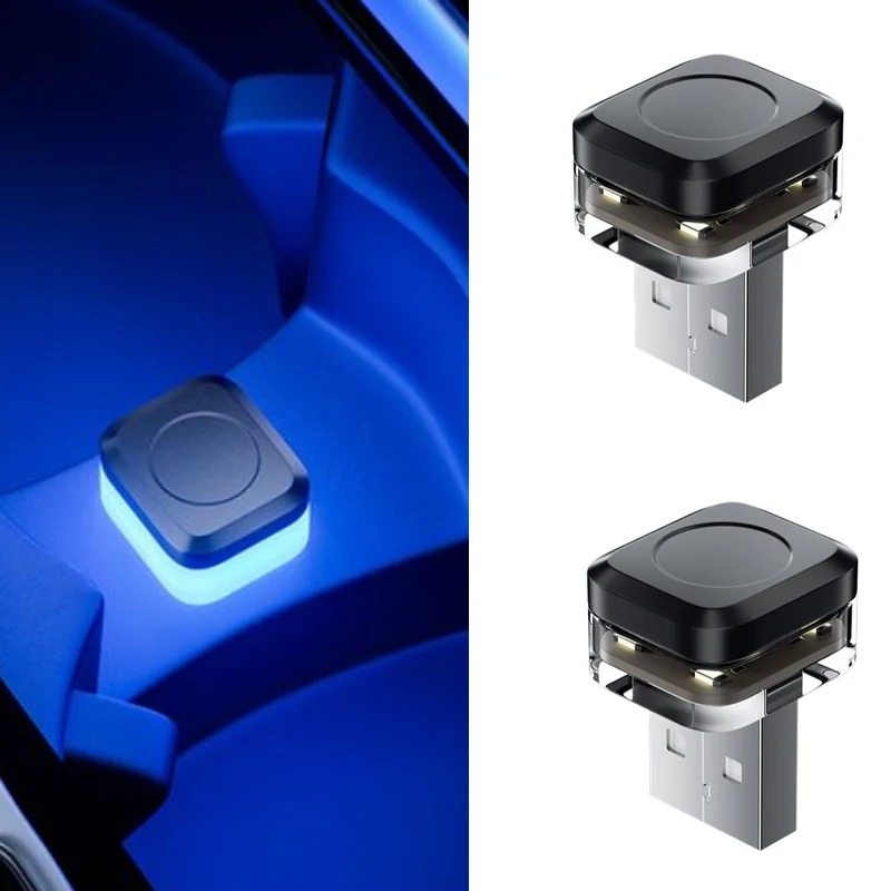 

1 шт. автомобильный USB светодиодный светильник для настроения, универсальный светодиодный интерьерный атмосферный светильник, мини-USB светодиодный светильник, украшения для салона автомобиля, аксессуары
