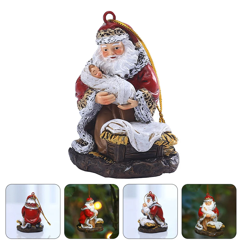 

Santa Decoration Figure Pendant Christmas Tree Decorations Resin Baby Gifts for Stocking Stuffers