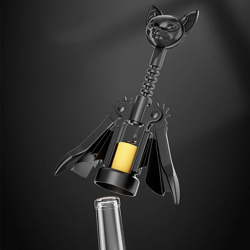 

Открывалка для вина в стиле летучей мыши, готический штопор для шампанского, открывалка из цинкового сплава 2-в-1, для пива и вина, уникальные аксессуары и подарки для вина