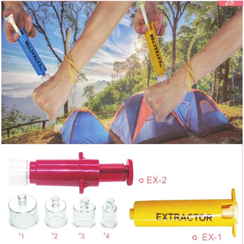 Outdoor Survival Rescue Equipment Emergency Safety Tool First Aid Kit Wild Vipers Bees Biting Vacuum Extractor, Pump Accessories