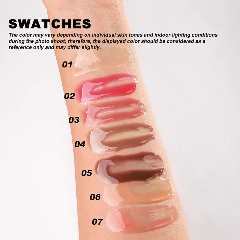 リキッドリップスティック用ミラーオイル,7色,保湿,リップグロス,シャイン