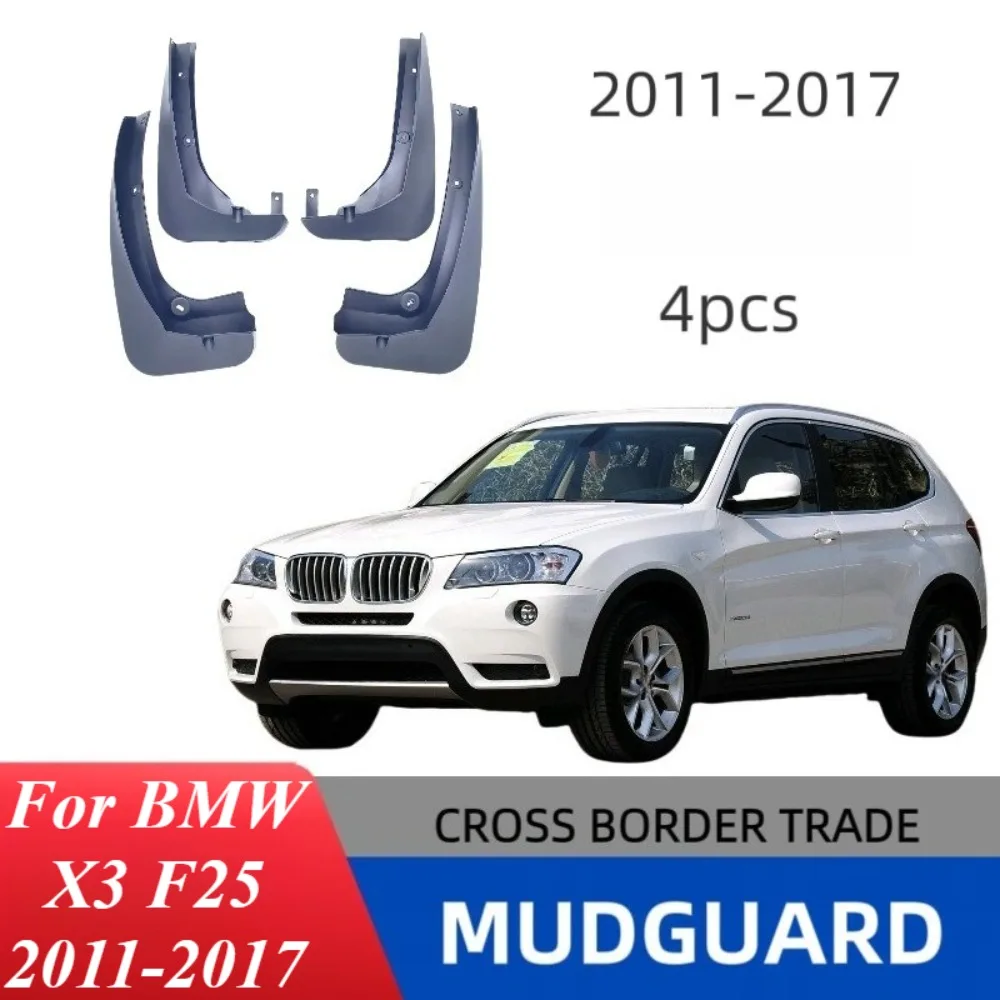 

For BMW X3 F25 2011-2017 Soft Rubber Mud Flaps Splash Guards Mudguards Fender Set Protection Car Styling Accessories Automobiles