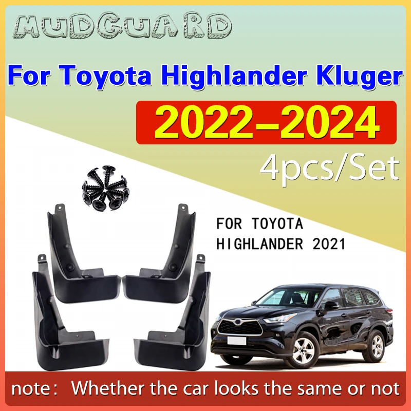 

for Toyota Highlander 2021 2022 2020 2023 Kluger Hybrid XU70 Mudflaps Splash Guards MudGuards Mud Flaps Fender Car Accessories