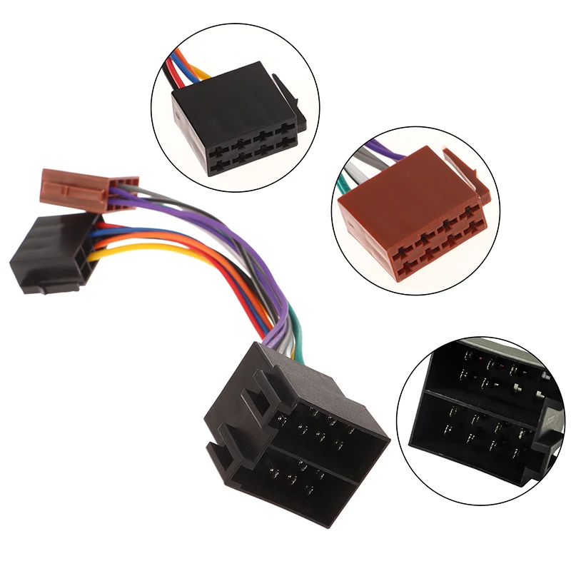 1 قطعة نول الرصاص ذكر إلى أنثى كابلات الموصلات ISO محول للجولف MK4 A6 راديو السيارة ستيريو سلك تسخير محول