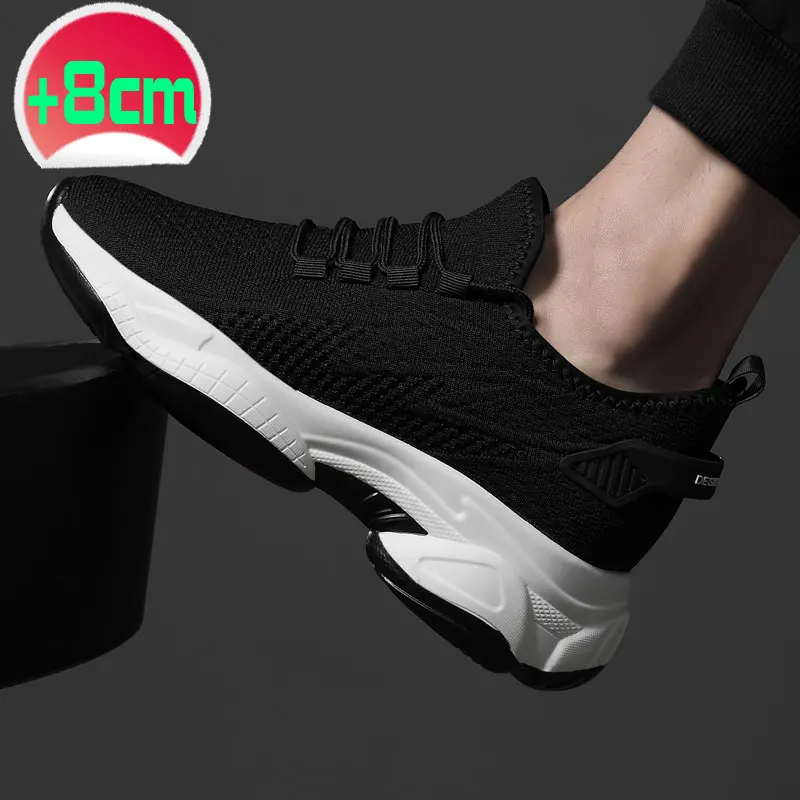 Sneakers 2024 scarpe da uomo con rialzo altezza uomo aumento 10cm 8cm tacchi nascosti aumento sport