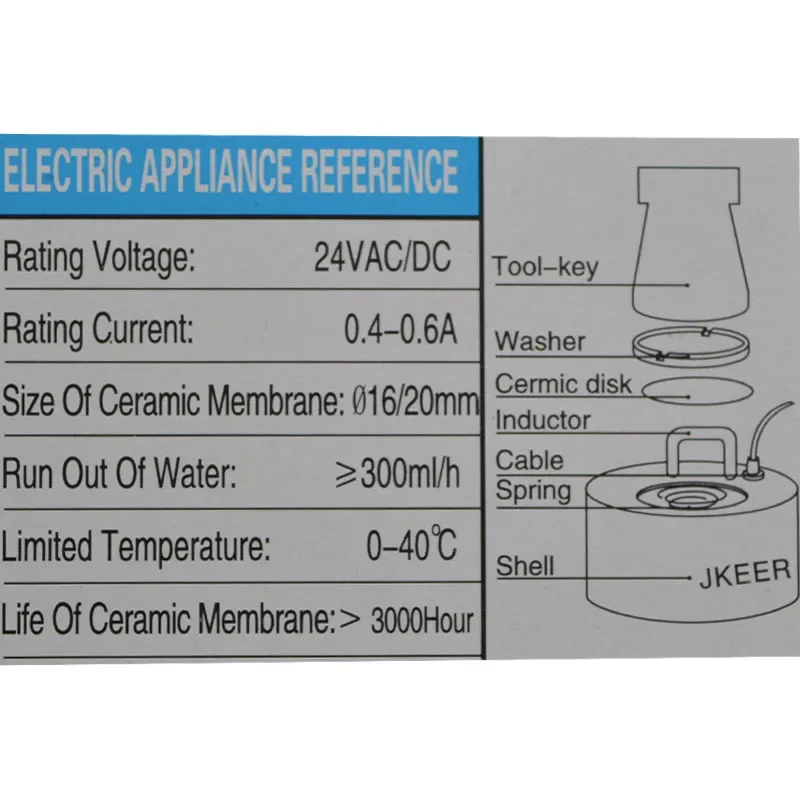 ATWFS High Quality Ultrasonic Mist Maker 24v Nebulizer Atomizer Head without Lights for Humidifier Fogger