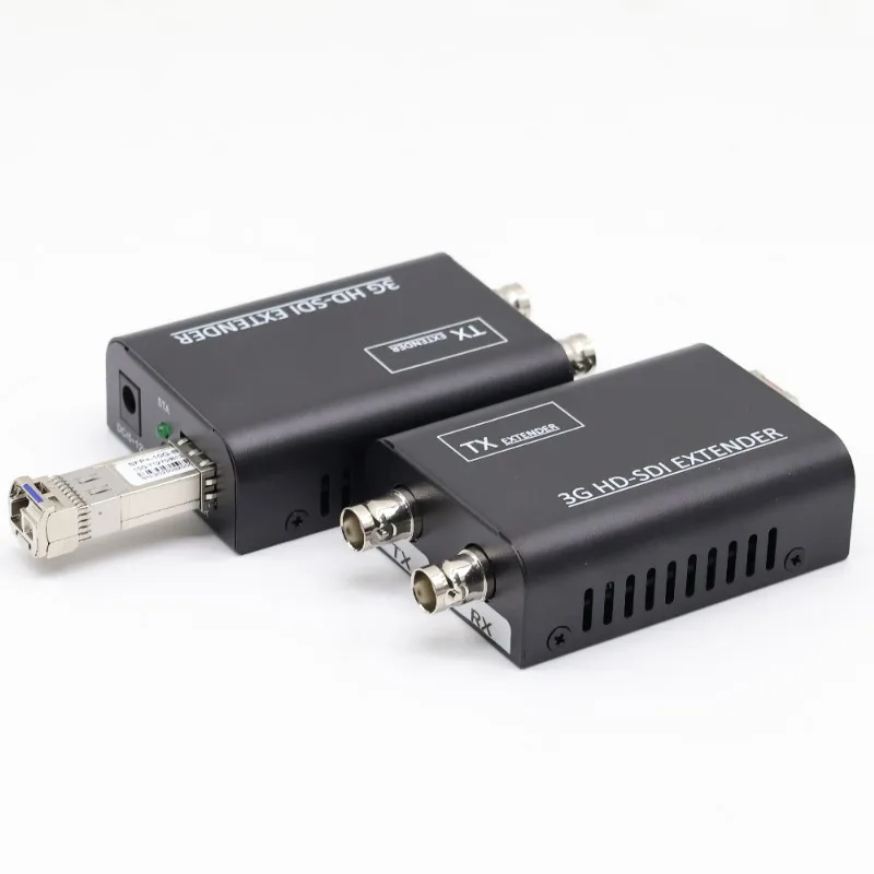 1CH 3G Bi-directional SDI to Fiber Converter HD-SDI Over Fiber Extender Uncompressed 1080P Comply with SMPTE 424M/292M SFP Slot