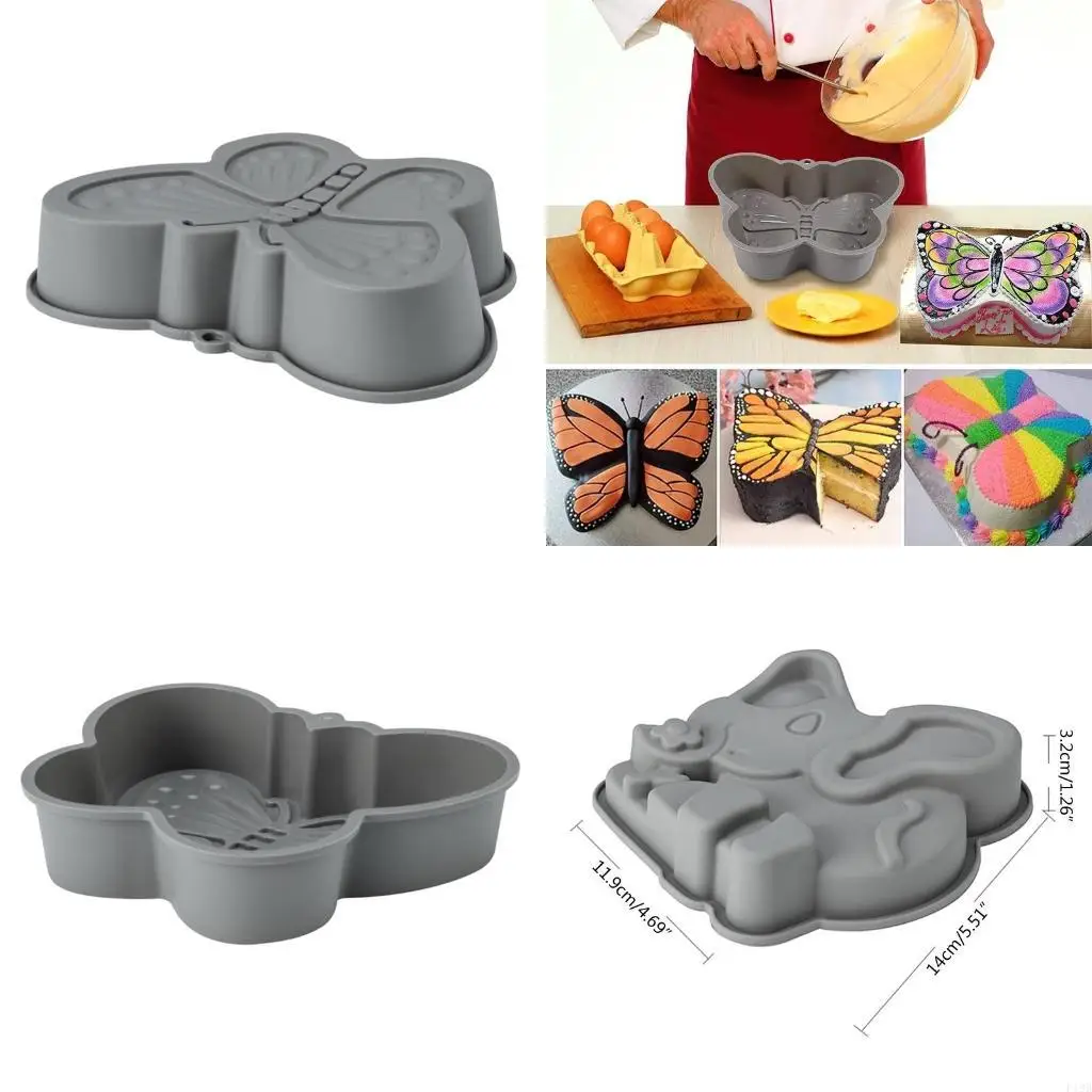 F19B Creative Elephant Shaped Silicone Cakes Molds Handmake DIY Silicone Bread Mo