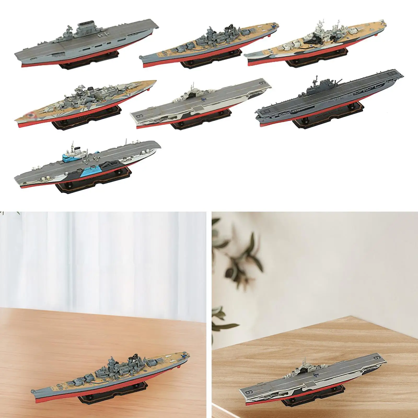 1/2000 Model Warships Ship Kits DIY Assembled Tabletop Decor Collection Building Model Kits Simulation for Gifts Party Favors