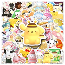 10/30/50/100PCS Mix Kawaii 3D Sanrio Anime Stickers DIY Skateboard Fridge Guitar Laptop Motorcycle Cartoon Decal Kid Toy Sticker