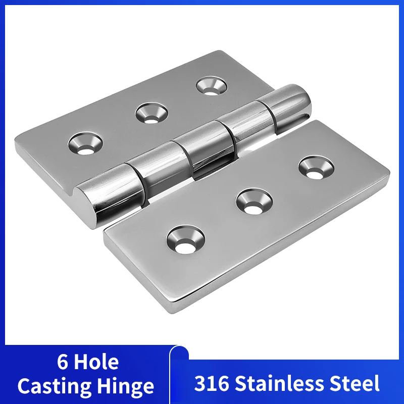 

100*100mm Heavy Duty Marine 316 Stainless Steel Hinge Boat Square Deck Cast Door Hinge Mirror Polished Hardware