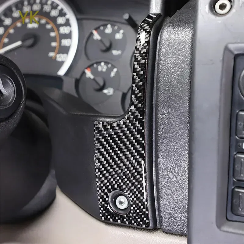 

For Hummer H2 03-07 Soft Carbon Fiber Car Steering Wheel Dashboard Both Sides Trim Stickers Interior Car Accessories