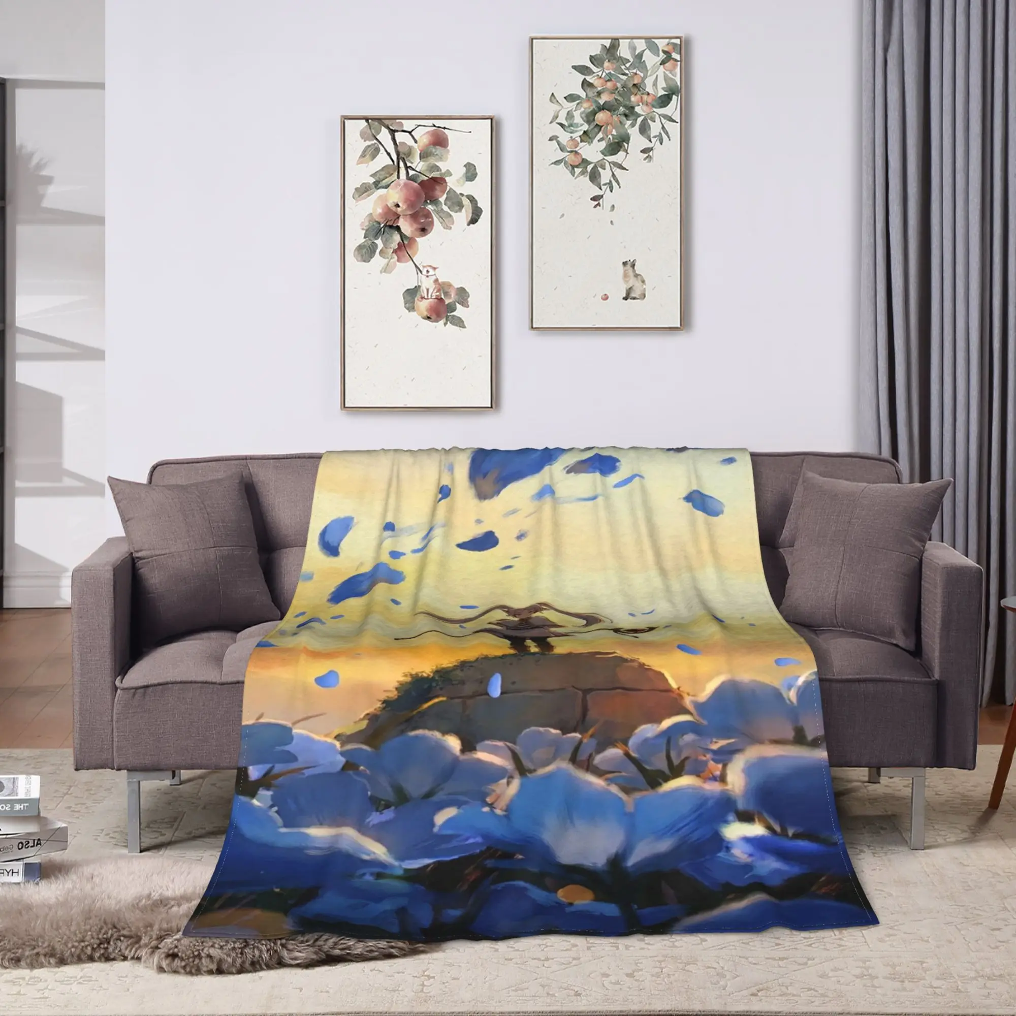 Frieren Beyond Journeys Throw Blanket Soft Comfy Fashion Blanket  For Living Room Travel Flannel Bedspread Bed Cover