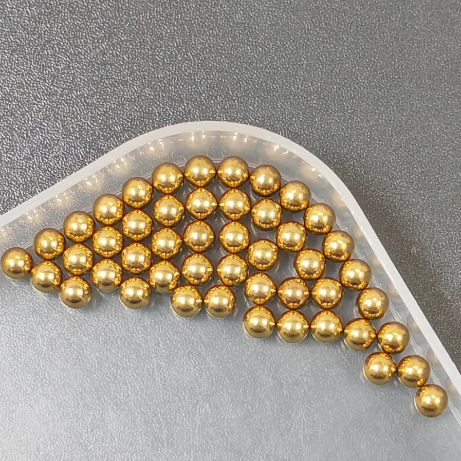 0.9 to 45mm H62 Solid Brass Ball Bead Ultra High Precision Anti-corrosion Pure Copper Round Ball for Industrial Mechanical Parts