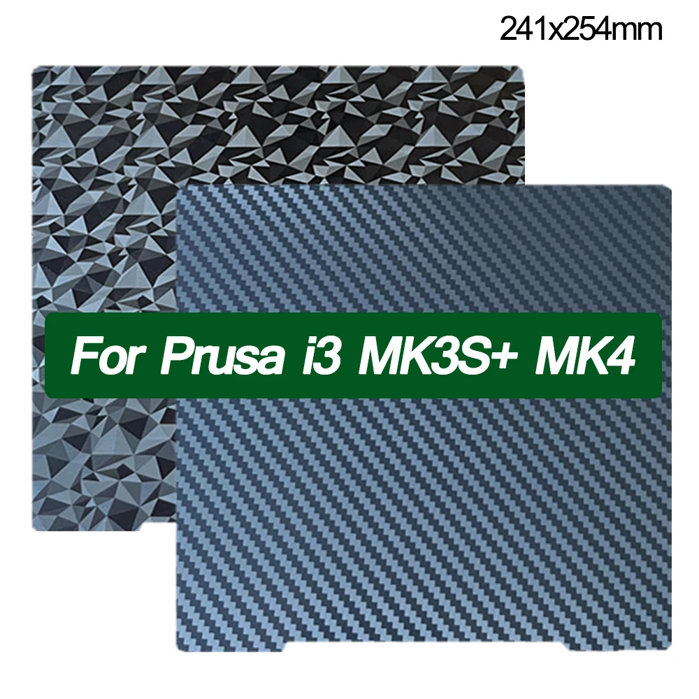 

MK4 Heat Bed Accessories PEI Plate 241x254mm for Prusa i3 MK3S Build Plate Flexible PEI PEO PET PEY Spring Steel Sheet 3d print