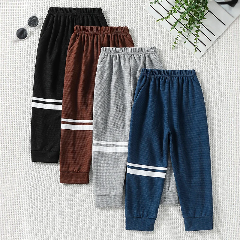 1/3 Set Of Four Season Children's Multi-color Casual Ankle Pants For Boys And Girls Sports Running And Cycling Pants Harun Pants