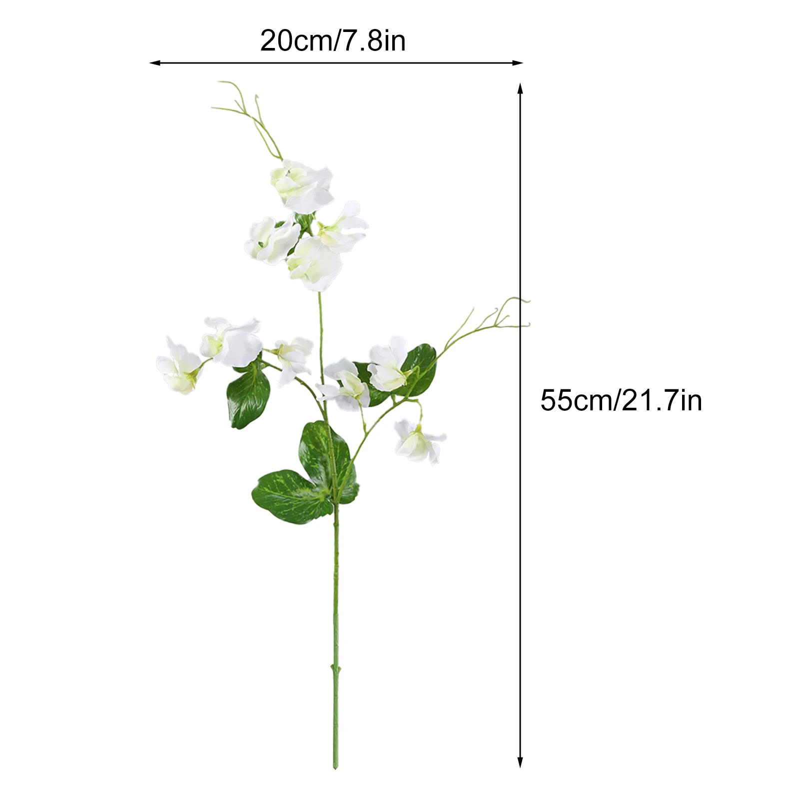 3pcs Artificial Pea Flowers, 55cm Fake Silk Sweet Pea Blossom Adornment Flower Ornament Decorative Flower For Wedding Party