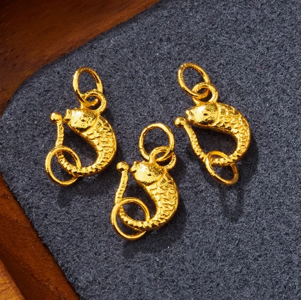 18k gold fish hooks karat gold clasp for diy bracelets  fine gold connectors for chains au750 jewelry findings