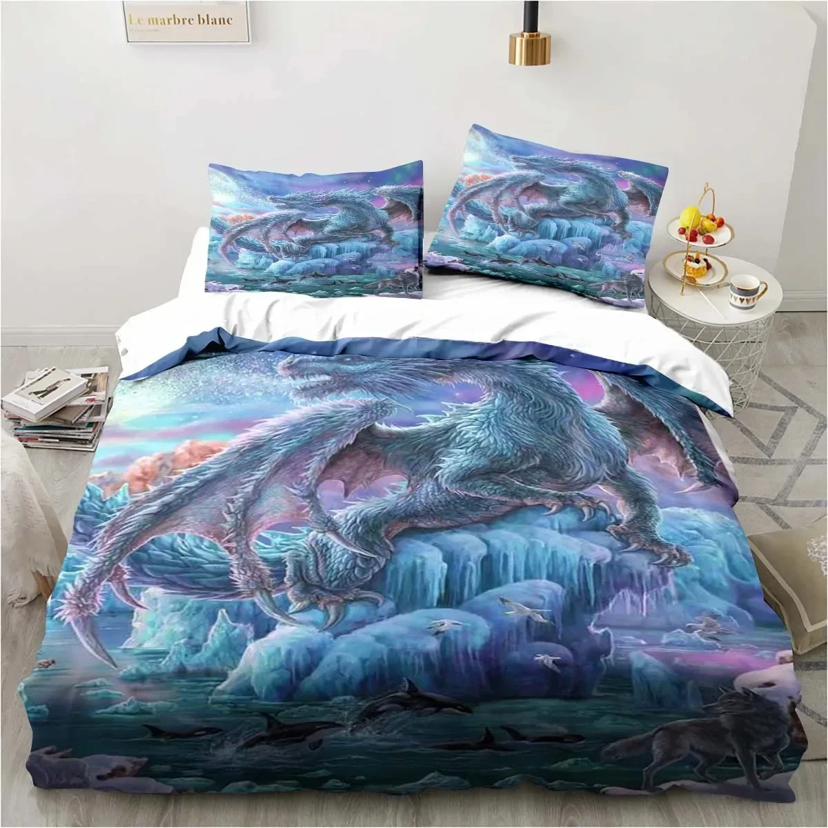 Dragon Halloween Magic World Gift Comfortable Duvet Quilt Cover Pillowcase Bedding Set Children Bedroom Decoration Home Textile