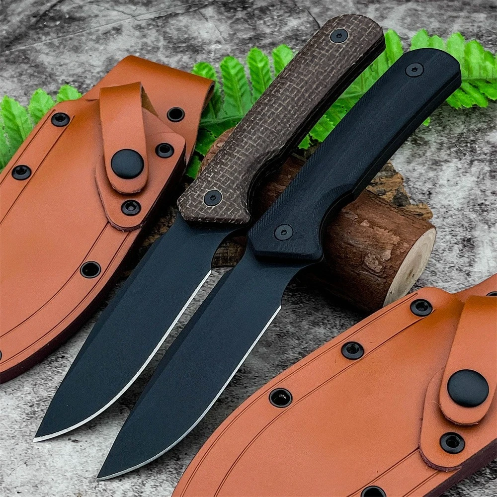 

NEW 0004 Military Tactical Fixed Blade Knife 9Cr13Mov Blade G10 Handle EDC Outdoor Camping Cutting Survival Tools with Sheath