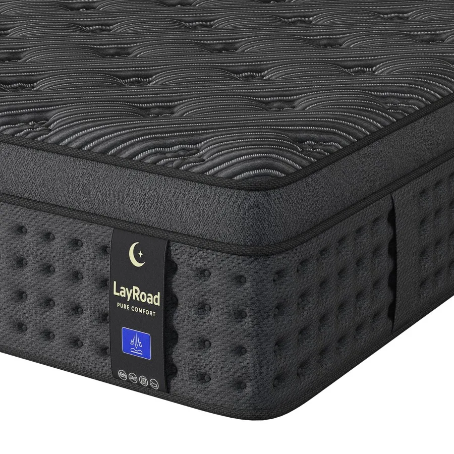 12/14inch Memory Foam Hybrid Mattress With Pocket Springs, Twin, Full, Queen, King, Sizes In A Box, Medium Firm, Mattresses For Support Comfort, Fiberglass-Free Suitable For Home Bedrooms, Hotels And Halls Of Residence