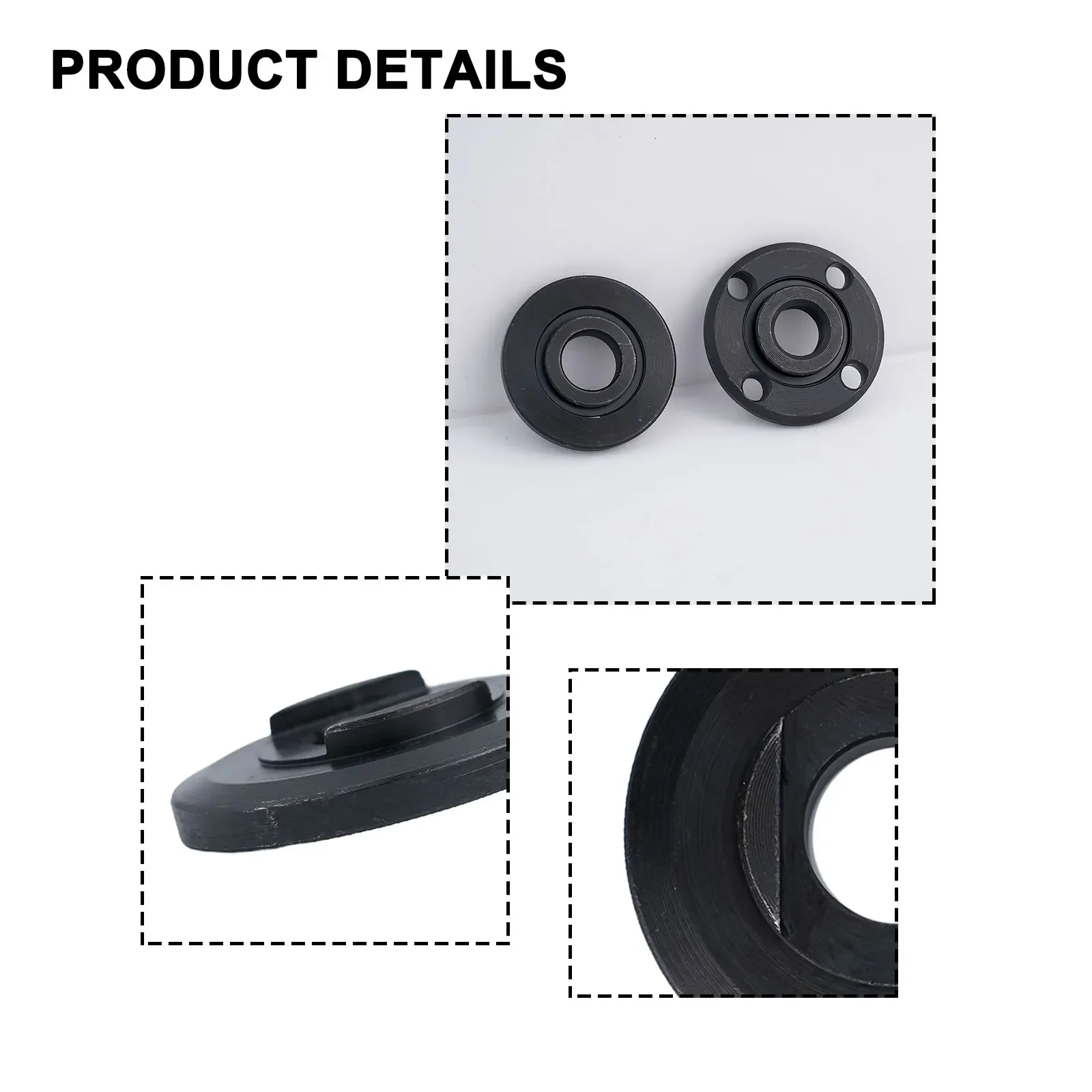 

2pcs Angle Grinder Pressure Plate Carbon Steel Quick Release Flange Nut For Type 150 Angle Grinder Electric Power Tool Access