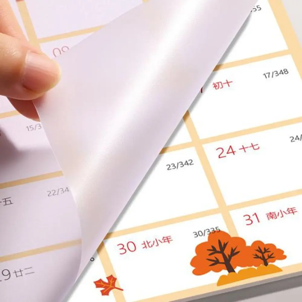 Time Tool 2027 Wall Calendar 12 Months Creative Monthly Schedule Planner Tear-Off Design Portable Agenda Planner School Supplies