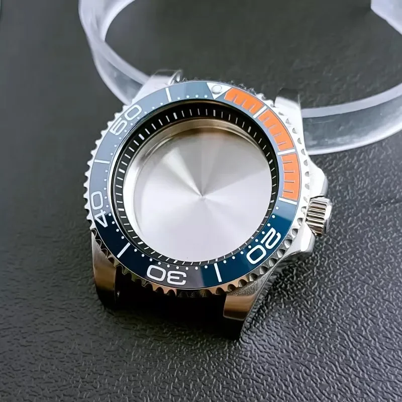 40,5 mm NH35-Uhrengehäuse, Edelstahl, Saphirglas, mechanisch, mit internem Schatten, geeignet für NH36-Uhrwerk, Montagezubehör