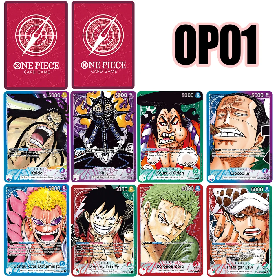 55PCS OTCG Leader Set 1 Anime ONE PIECE Proxy Cards Luffy Zoro