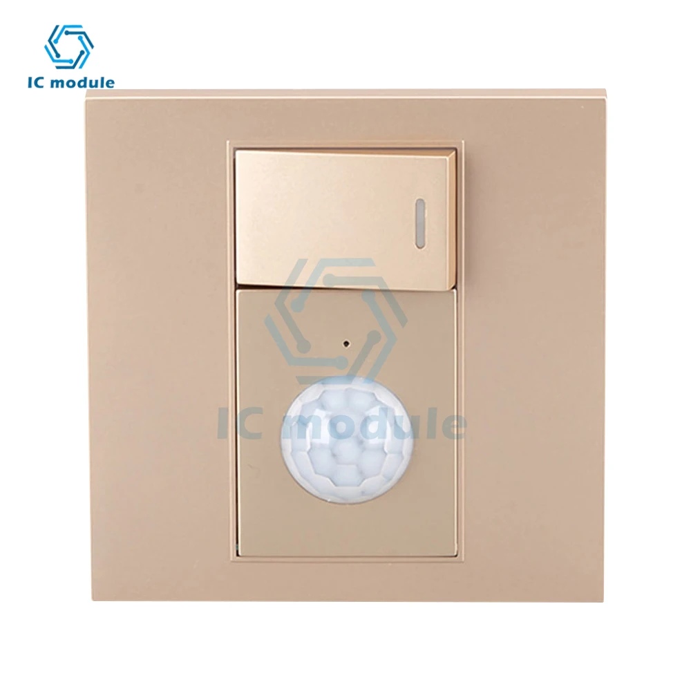 Motion Sensor Light Switch PIR In Wall Sensor Switch Occupancy Sensor Light Switch AC110-240V for Household