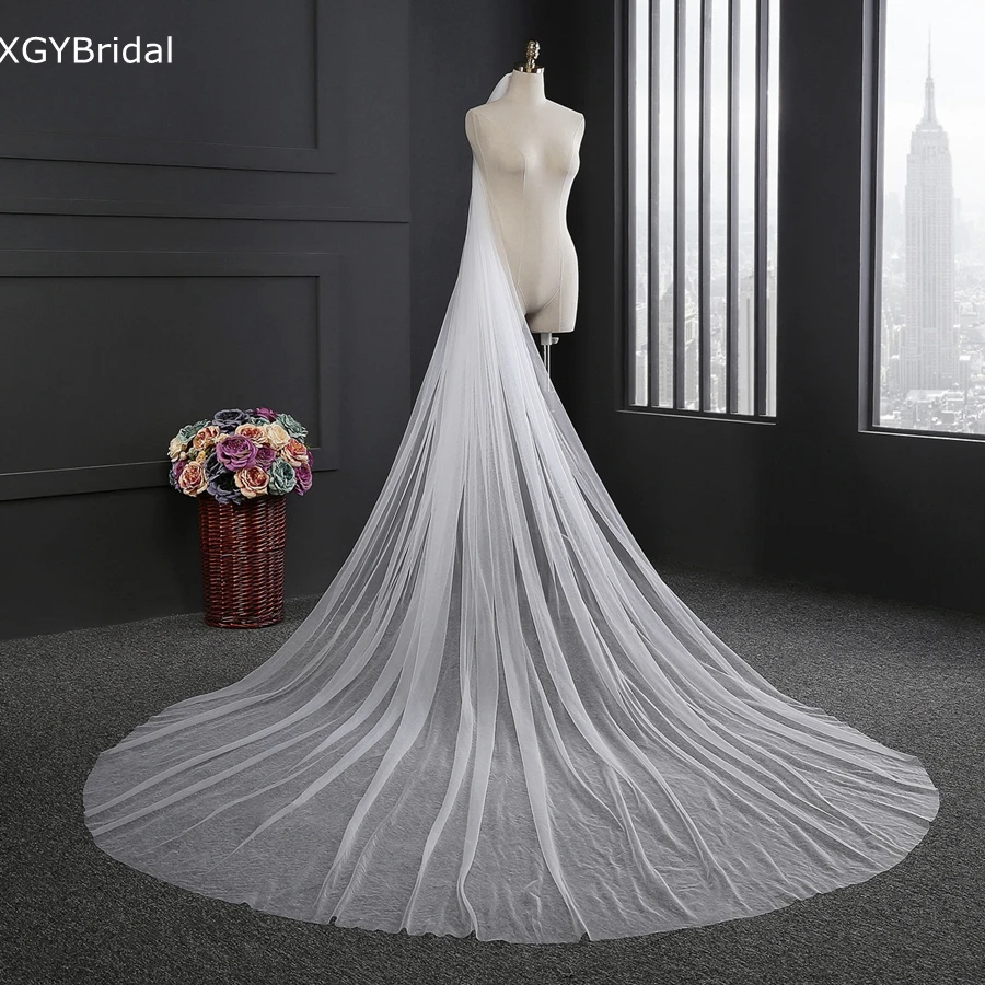 

New Arrival White Ivory Wedding veil Soft Tulle Welon Novia accesorios Casamento Bridal veils Boda velo novia