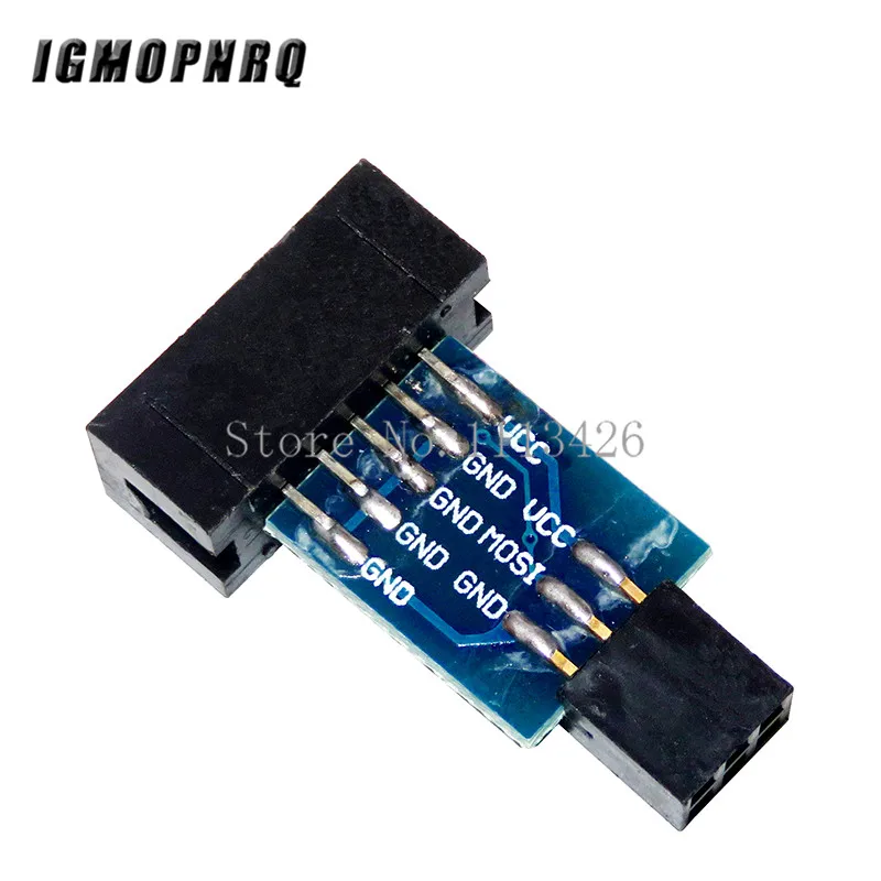 1Set 10Pin To 6 Pin Adapter Board + USBASP USBISP AVR Programmer USB ATMEGA8 ATMEGA128 ATtiny/CAN/PWM 10Pin Wire Module DIY