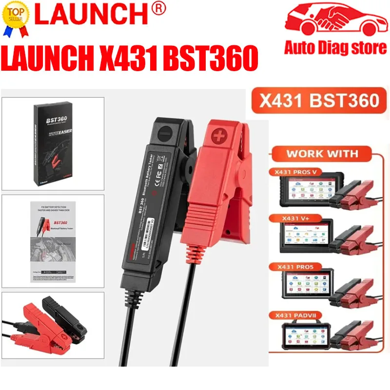 

LAUNCH X431 BST-360 BST360 6V 12V Car Battery Tester Automotive Cranking Charging Circut Scanner Tools for X431 V/V+/PRO3S+/PAD