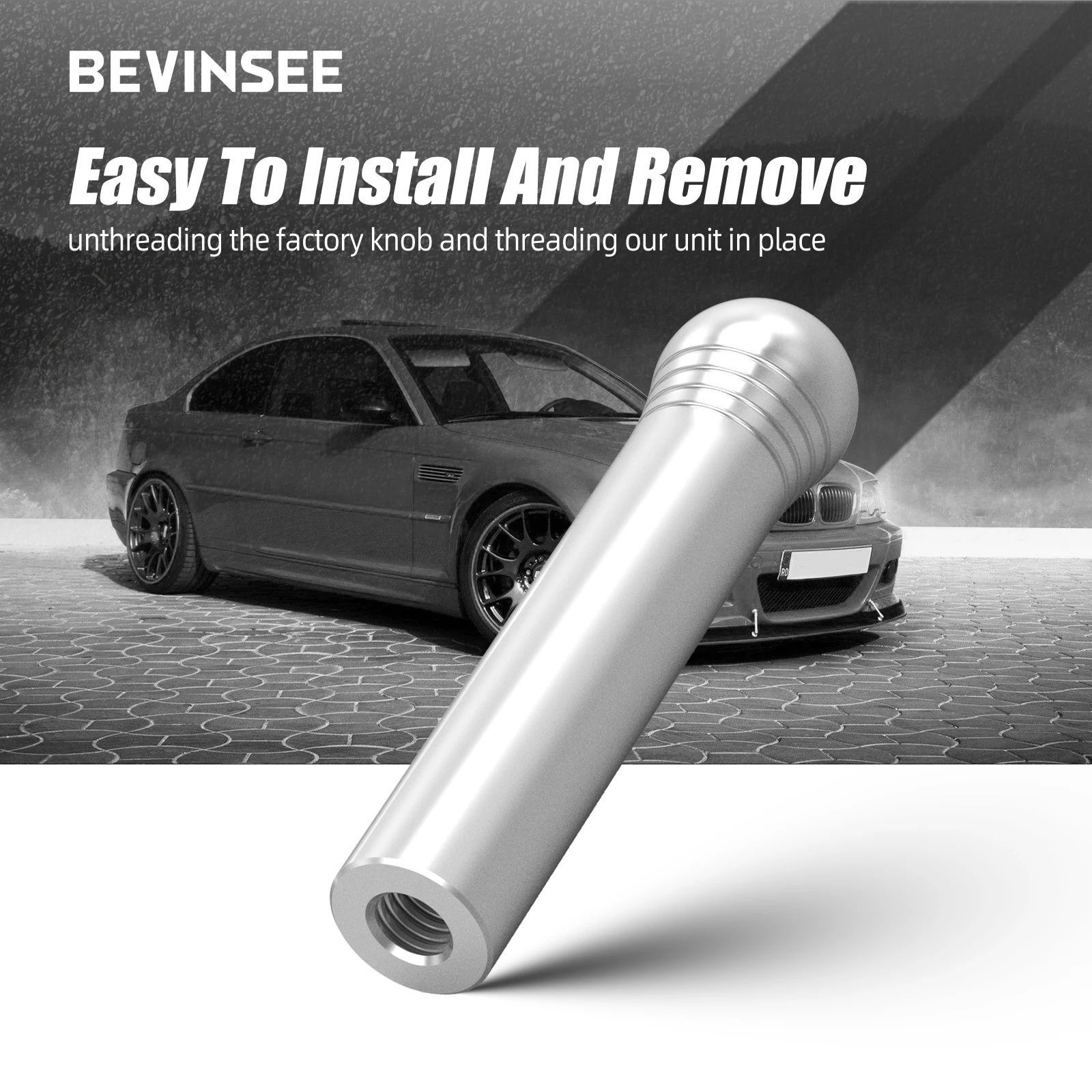 BEVINSEE Ball Style Car Door Lock Knobs Buttons for BMW E90 E91 E92 E93 E39 E60 E46 X5 E53 E70 Z4 E85 E86